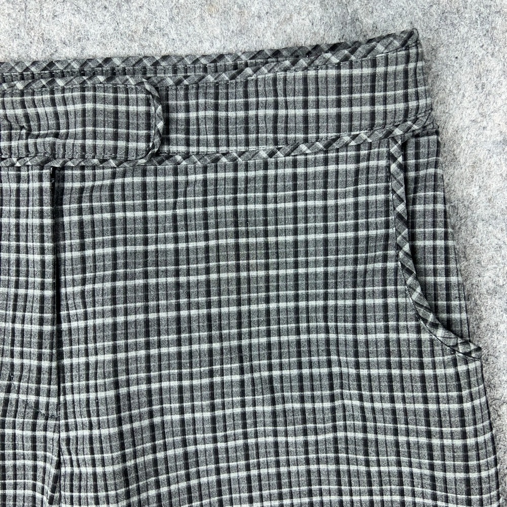 Isabella Bird Pants Womens 14 Gray Plaid Wide Leg Dress Trousers Anthropologie - Picture 3 of 13